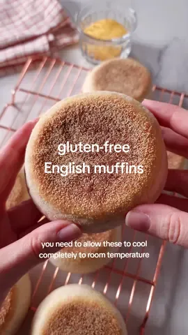 gluten-free English muffins – with all the nooks and crannies you'd expect from a *proper* English muffin 🤤🫶 full recipe with grams & US cups is on my blog!! #englishmuffins #glutenfree #breadtok 
