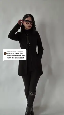 Replying to @Witchy thanks for reminding me that i never posted that one 😅 #OOTD #gothgoth #darkaesthetic #moderngoth #allblack #darkacademia #style #darkfashion #outfitinspiration 