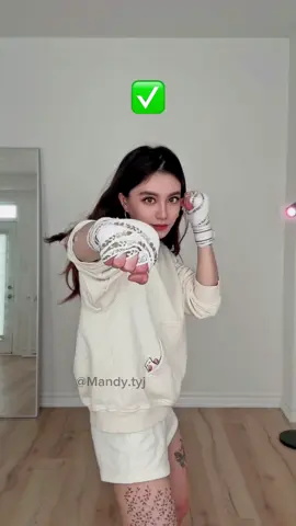 Mistakes to correct ❌ clean look with handwrap & hoodie from www.lilijilly.shop #fyp #martialarts #muaythai #kickboxing #boxing #combatsports #SmallBusiness #combatsportproducts 