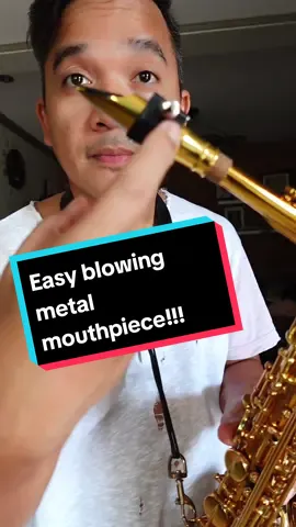 whoaaa!!! super easy blowing metal mouthpiece #saxophonecover #weddingsax #saxophonemanila #saxserenade #LearnOnTikTok #beachwedding #saxlessons 
