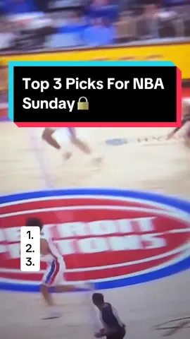 Top 3 Picks For NBA Sunday🔒#NBA #nbapicks #nbabets #fyp 