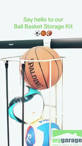 ⚽️🏀🏈 Ball Basket 🏈 Storage Solution Kit 🏉🥎 Attention all sports enthusiasts with a surplus of balls! Say goodbye to clutter with our Ball Basket Rack. Each basket can neatly store 5-8 medium-sized balls. Mount it effortlessly on your wall with the included mounting block or clip it onto one of our rails for added convenience. Keep your sporting equipment organised and accessible with ease!  Buy now at www.myneaststorage.com #MyGarage #BallStorage #BallRack #BallTidy #BallBasket #Sports #SportsFans #Clutter #GarageFLoor #GarageStorage #StorageHacks #StorageBaskets #StorageHooks #Balls #Ball #Rugby #Football #Tennis #Basketball #kids #kidstoys