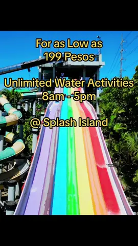 Summer Flash S4LE P199 - Mon & Tues P299 - Wed -Fri P599 - Sat - Sun March 18-31, 2024 8am - 5pm Open to all kaya Sign na ito para mag Splash Island  ka.🌊🛟🌿 #waterfun #Summer #splashisland  #travelph  #fyp 