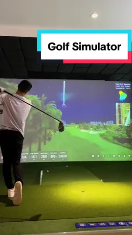 520 yard par 5, hole 5 at ‘Sand River Golf Club’ ⛳️ #golfsimulator #golf #golftoktok #golfholevlog 