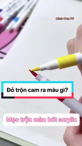 Trộn màu với bút acrylic, mẹo hay #mẹoay #tronmau #theanh28 #butacrylicmarker #butmaugiare #acrylicmarker #butacrylicdaunhon 