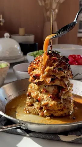 Welcome Back to Episode 73 of All Things 🇬🇷 Greek!  Today we are making Chicken Gyro Meat - using the authentic cooking method! If you love delicious, easy, flavor-packed GREEK FOOD then be sure to follow 👩🏻‍🍳🔪@foodbymaria so you never miss a recipe! The full recipe is below or tap the link in my bio to access our website.  Don’t forget to save this post for later! 📱 💥 You can also access all these recipes on the FoodByMaria App which is available for both Apple and Android. 📱 💥 When you think of Greek food you probably think of the delicious Greek Chicken Gyros. Vendors line the streets in all the Greek cities with their vertical rotisserie of meat (either pork or chicken) ready to make you the most life-changing wrap you’ll ever find. You’ll usually find these served with fresh tomatoes, onions, fries, and tzatziki. This type of Greek food defined and carved my childhood - I hope you enjoy! PS — STAY TUNED FOR SOME RECIPES FOR LENT AND GREEK EASTER!  Here’s everything you need to become an Authentic Chicken Gyro Meat Expert!  Ingredients —  2-2.5 lbs boneless, skinless chicken thighs (about 12-16) 1 tsp salt 1/2 tsp pepper 2 garlic cloves, pressed 1 tbsp dried oregano 1/2 lemon juiced 1/2 tsp ground cumin 1/2 cup plain Greek yogurt 2 tbsp olive oil  Variation: chicken gyros bowl: 2 cups cooked rice 1 cup halved baby tomatoes 1 cup chopped cucumber 1/2 cup black olives 1/2 cup crumbled feta cheese 2 cups thinly sliced romaine lettuce 1/2 cup tzatziki (make our easy tzatziki recipe) 2 pitas (make our fluffy Greek pita bread recipe)  Instructions —  1. Make the marinade: add all of the marinade ingredients to a medium sized mixing bowl or baking dish and whisk together.  2. Marinate the chicken: add the chicken thighs to the marinade, toss to combine well and put in the fridge to marinate for at least one hour and up to 24 hours.  3. Once the chicken has marinated for at least 1 hour, remove from the fridge and preheat the oven to 400F.  4. Use a vertical spit (meant for oven use) OR use an onion half as a base and position a skewer or two vertically into the onion like a spit on a sheet pan lined with foil. Thread the chicken thighs onto the skewer, making sure to rotate each thigh a bit as you go and the thighs are layered tightly together.  5. Bake for 1- 1 ½ hours, until the internal temperature of the chicken reaches 165°F (75°C). Let cool for 10-15 minutes before slicing/carving off slices of the chicken. Serve with pita, tzatziki and vegetables or in a bowl (see below for ideas).  Variation: chicken gyros bowl —  1. Use the cooked chicken to make chicken gyros bowls by dividing the cooked chicken, rice, baby tomatoes, chopped cucumber, olives, crumbled feta cheese, sliced romaine lettuce, tzatziki and pita between 4 bowls.  #Greece #GreekRecipes #GreekFood #Gyro #GreekTok