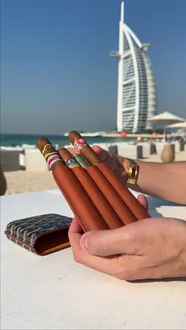 H. Upmann Connie A with a view of Burj Al Arab #dubai #burjalarab #lighting #cutting #asmr 