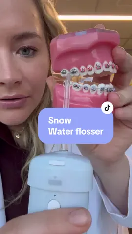 Replying to @Jenna Marie I really like this water flosser because it has great water pressure and you can easily transport it on vacation #snoworalcare #smilefearlessly #teethtok #teethwhitening #betterforyou #tiktokmademebuyit #fyp 