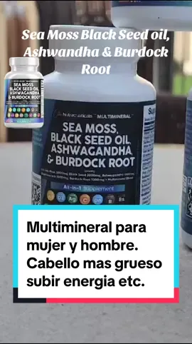 MultiMineral Sea Moss 3000mg Black Seed Oil 2000mg Ashwagandha 1000mg Turmeric 1000mg Bladderwrack 1000mg Burdock 1000mg & Vitamin C Vitamin D3 with Elderberry Manuka Dandelion Yellow Dock lodine Chlorophyll ACV#vitaminas #multimineral #seamoss #blackseedoil #turmeric #vitaminad3 #tiktok#monetizar #monetizartiktok #monetizaredessociales #trabajadesdecasa #tiktokshop #tiktokviral #tiktokv #antojitosmaigua #fibromialgia 