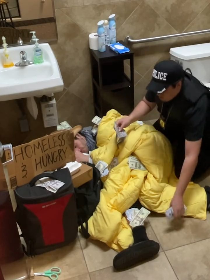 Homeless man gets help from a cop!#fyp#foryoupage#drama#dramatiktok#feelgood#heartwarming#copsThis original video was produced by Hendersondramaclubnm, Network Media and Manuella M Show