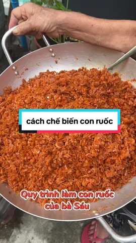 #banhtrangbasau quy trình xử lý con ruốc của bà Sáu 
