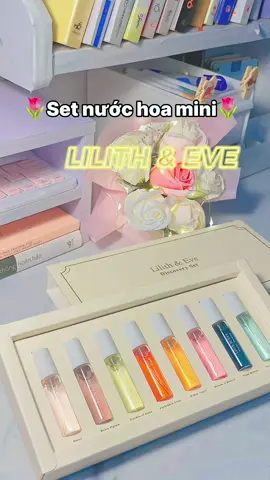 Set nước hoa mini thơm xĩu #unboxing #lilithandeve #LearnOnTikTok #trending #fypシ 