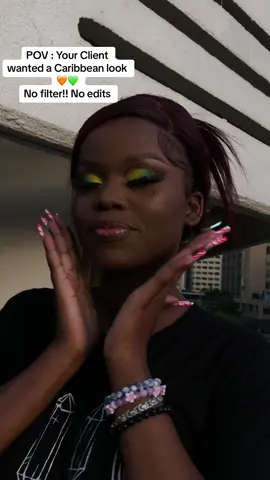 My Caribbean girl @samirah 💚🧡 #nairobimua #mua #makeup #fantasyfaces #beauty #viral #glambyfantasy #fypシ #fypシ #fantasy #lovemakeup #MUA #foryoupge #kenyantiktok🇰🇪 #skin #darkskinmakeup #chocolate #baddie #carribeangirl 