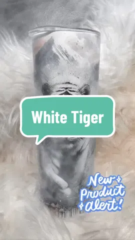 New in my shop this beautiful white Tiger design. 20oz stainless steel, vacuum sealed, doublewalled tumbler. #tiger #whitetiger #majestic #suportsmallbusiness #fyp #tiktokshop 