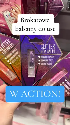 Brokatowe balsamy do ust w Action 😍  #action #actionpolska #makeup #beauty #kosmetyki #kosmetykizaction #nowości #hityzaction #haulzaction #nowościzaction #polecajka #polecajki #fyp #foryoupage #dc #dlaciebie 