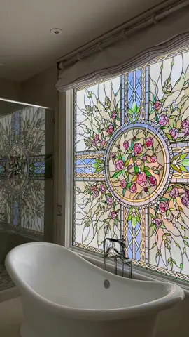 one of the most beautiful windows we’ve made #fyp #stainedglass 