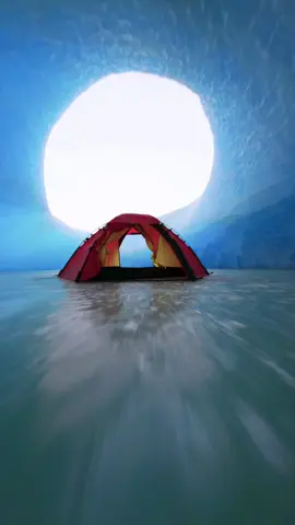 Is there a better spot to sip your coffee than on a frozen glacier lagoon, inside an ice cave? ☕❄️  #iceland #drone #fpv #nature #travel #island #glaciercoffee #icecave #uniquecafes 