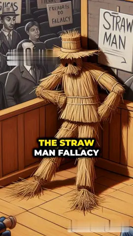 the straw man fallacy  #psychology #psychologytricks #logic #fact #logicfallacies #strawman #foryoupage #viral #foryou #explore #psychologyfacts #MentalHealth 
