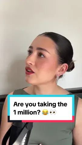 Are you taking the 1 million? 😂👀 #couplesoftiktok #couples #podcast #podcastclips #couplescomedy 