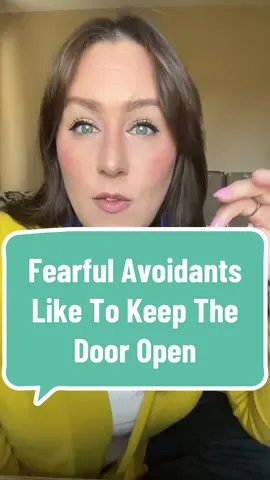 Why Fearful Avoidants like to keep the door open when moving on from breakups and past relationships. #fearfulavoidantattachment #disorganizedattachment #anxiousattachmentstyle #dismissiveavoidant #attachmentstyle #breakup #dating #Relationship 