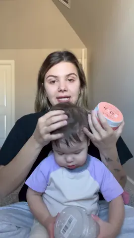 GOT SOME STYLING GEL!! HOW’D I DO??🫶🏽🫶🏽✨✨ ##motherhood##babyhairstyle##hairroutine##twinsoftiktok