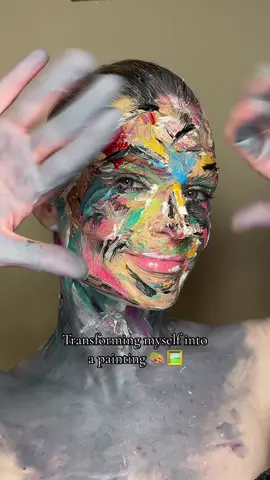 From Face to Frame 🖼️ Becoming Art. #fyp #creativemakeup #facetoframe #makeup 