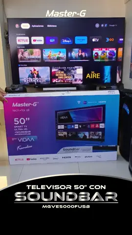 ¡Descubre el asombroso televisor con Soundbar Integrado, una verdadera revolución en entretenimiento! 📺🔊✨ #MasterG #Soundbar #Bolivia #fyp 