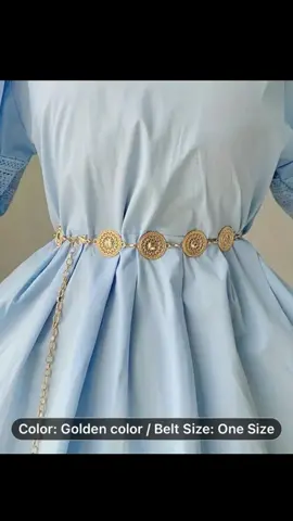 Vintage Boho Hollow Out Round Chain Belt - Adjustable Metal Waist Chain for Women and Girls #waistchain #bellychain #jewellery #accessories #fashion #fypシ #CapCut #tiktok 