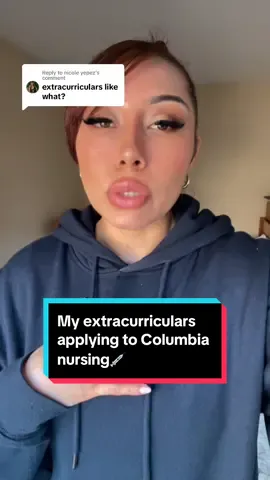 Replying to @nicole yepez extracurriculars are great to add to your resume. For Columbia, they look at you holistically, I know classmates that did not have much extracurriculars. Lmk any questions you have! #hispanicnurses #nursingstudent #firstgenlatina #firstgenerationnurse #nursingschoollife #latinanurses #hispanicnurse #nursingschooltips 