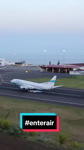 EnterAir Landing at Madeira Island Airport #planes #flight #aeroplane #landing #fly #holidays #aviation #crew 