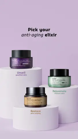 Find the perfect anti-aging elixir to suit your skin’s unique needs! ✨ 𝗔𝗴𝗲 𝗞𝗻𝗼𝗰𝗸𝗱𝗼𝘄𝗻 𝗕𝗼𝗺𝗯 ✨ An early, anti-aging care for those in the early 20s - Protect your skin from urban stresses like fatigue, smoking, and other external pollutants, and boost your collagen production for healthy skin elasticity. 💫 𝗣𝗿𝗶𝗺𝗲 𝗜𝗻𝗳𝘂𝘀𝗶𝗼𝗻 💫 A total anti-aging care for those in the 30s and beyond - address visible signs of aging like sagging and wrinkles. 🌿 𝗣𝗲𝗮𝘁 𝗠𝗶𝗿𝗮𝗰𝗹𝗲 🌿 A preventive aging care for all ages - improves skin texture and minimises saggy pores for those with dull, rough, and uneven skin.  Now available at THEFACESHOP - Nature Collection Singapore stores and online stores!  #belifSingapore #belif #antiaging #youthcreatorageknockdown #primeinfusion #peatmiraclerevital
