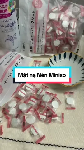 Mặt nạ nén miniso #minisonhat #mặtnanenminiso #matnanen #minisonhatban 