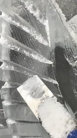 Can you tell what it is yet? #ice #icesculpture #iceasmr #asmrsounds #asmrtiktoks #asmrvideo #art #fyp #foryoupage #satisfy #satifying #satisfyingvideo 