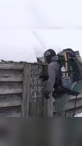 The hunter's abandoned cabin #bushcraft  #build  #camp  #camping  #survival  #shelter  #wildlife  #Outdoors  #outdoor  #viral  #fyp  #foryou