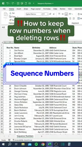 Sequence Numbers in Excel‼️ Level up in Excel in one hour!!! 💃🏼 You’re invited to a FREE LIVE Excel class with Miss Excel! 🎉 Register Now + Replay Access: link in bio 🗓️ Date / Time: Tuesday, March 19 at 1pm EST 📕 Topic: Data Cleaning & Automating with VBA Macros 🗯️ Description: In this free LIVE 60-minute power-packed session, you will discover Miss Excel’s secret hacks to unleash the full power of Microsoft Excel! Miss Excel will share hidden tricks for optimizing and automating your spreadsheets with Data Cleaning and VBA Macros to save you hours each week! ‼️ Reminders: EVERYONE who attends the event live will be receiving a bundle of practice files, completely for free! If you can't attend live, you will also get access to a 48 hour replay when you register! ✨ Once registered, remember to save the date into your favorite calendar app! 🍹 Have your computer and favorite drink ready! (This will be fun I promise!!!) 👯 Tag a friend to invite them too! 💃 Limited spots available! Make sure you register early. Comment “Registered” below to let us know you’re joining us live! #excel #exceltips #exceltricks #exceltutorial 