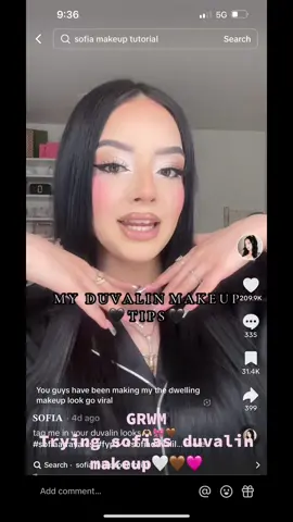 Duvalin makeup 🩷🤎🤍 @𝐒𝐎𝐅𝐈𝐀 #tiktokviralvid #duvalinmakeup #makeupvideos #tiktokmakeup #trendinggg #fypツ 