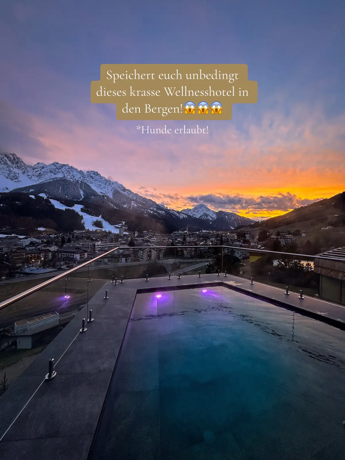 Vertraut mir…es ist perfekt um dort ein Wellnesswochenende zu verbringen! Das Essen ist auch unglaublich gut und ihr bekommt dort ein krasses Frühstück sowie Mittagssnack und ein 5 Gänge Abendessen. 🖤 #wellnesshotel #wellnesshotels #wellness #wellnesstips #urlaubstipps #reisetipps #reiseempfehlungen #reiseinspiration #bergliebe #berge #swimmingpool #spaday #wellnessweekend #reisen 