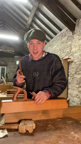 Using a new old stock wooden hand plane #ireland #woodwork #handtools #crafts #traditional #History #carpentry #tooltok #handtool #plane #handplane #satisfying #oil #asmr #old #DIY 