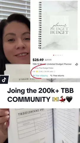 Join the 200k+That Budget Babe Community of women getting their money under control with our VIRAL TBB Planner 💃🏻🖤💵 #ad #TikTokShop #budgeting #budgetingtips #budget #thatbudgetbabe #budgetplanner #organize #springcleaning #organizedhome #sahm #momlife #savingmoney 