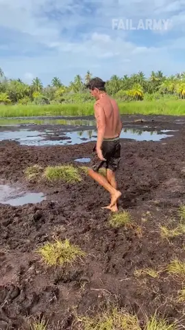 The mudder of all puddles 😳😆 #mud #maldives #fail #fails