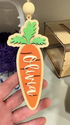 Personalized Carrot Easter Basket Tag #colorsofspring #easterbasket #baskettag #personalizedgifts #personalized 