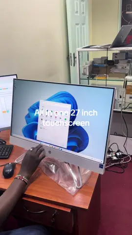 HP 27-cb1155nh AIO PC Intel Core I7-1255U 8GB/512GB SSD TOUCHSCREEN  HP 27-cb1155nh AIO PC Intel Core I7-1255U 8GB/512GB SSD Operating system: Windows 11 Home Memory: 8GB DDR4-3200 MHz RAM (1 x 8 GB) Storage: 512GB PCIe® NVMe™ M.2 SSD Processor: Intel® Core™ i7-1255U (up to 4.7 GHz with Intel® Turbo Boost Technology, 12 MB L3 cache, 10 cores, 12 threads) Processor family: 12th Generation Intel® Core™ i7 processor Graphics: Intel® Iris® Xe Graphics Optical drive: none Display: 27 Inches (68.6 cm) diagonal, MULTI TOUCH, FHD (1920 x 1080), IPS, three-sided micro-edge, anti-glare, 250 nits, 72% NTSC Ports: Rear: 1x SuperSpeed USB Type-A 5Gbps signaling rate | 2x USB 2.0 Type-A | 1 RJ-45 | HDMI Out Side I/O: 1x SuperSpeed USB Type-A 5Gbps signaling rate 1x headphone / microphone combo jack (3.5mm) KSH.180,000 TrunkNet Technologies LTD