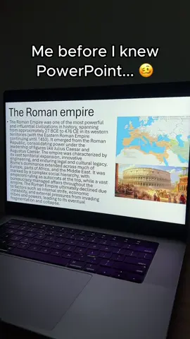PowerPoint before and after ✨ Leave a comment if you want to learn how I did it! 👈🏼#beforeandafter #romanempire #powerpoint #presentation 