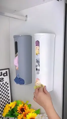 Plastic Bag Dispenser WallMounted #plasticbagdispenser #plasticbags #plasticbagorganizer #homefinds #kitchenfinds 