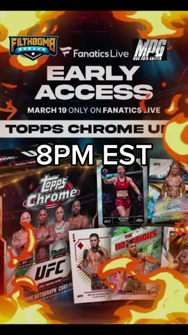 🚨TODAY!! Tuesday March 19th at 5PM PST / 8PM EST on the @fanaticslive App! 🔔  YOU'RE INVITED: 2024 Topps Chrome UFC Early Access Live with UFC Welterweight Fighter, Max 