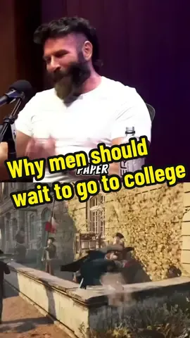Why men should wait to go to college. #podcastclips #clips #moreplatesmoredates #danblizerian #dating 