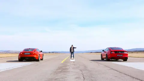 Ford Mustang GT vs Jaguar F-Type S #fordmustanggt #ford #mustang #mustanggt #news  #supercars #CapCut #TikTok #jaguarftypes #jaguar #dragrace #corridadearrancada 