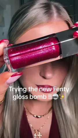 Lets try the new limited edition @Fenty Beauty gloss bomb 🪩🔮😆