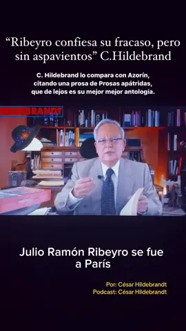 Ribeyro: “asi vivir para mi habra sido para mí enfrentarme a un juego cuyas reglas se me escaparon…” #ribeyro #julioramonribeyro #cesarhildebrandt #hildebrandt #hildebrandtensustrece #podcast #podcasclips #pirate #literaturaperuana #poesiaperuana #fly #paratiiii 