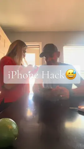 Who was more excited.? 😂  Quien sabia esto?  *btw this is the video I was editing that just broke me.  #husband #husbandwife #trick #tricks #hack #hacks #iphone #apple #funny #try #tryit #excited 